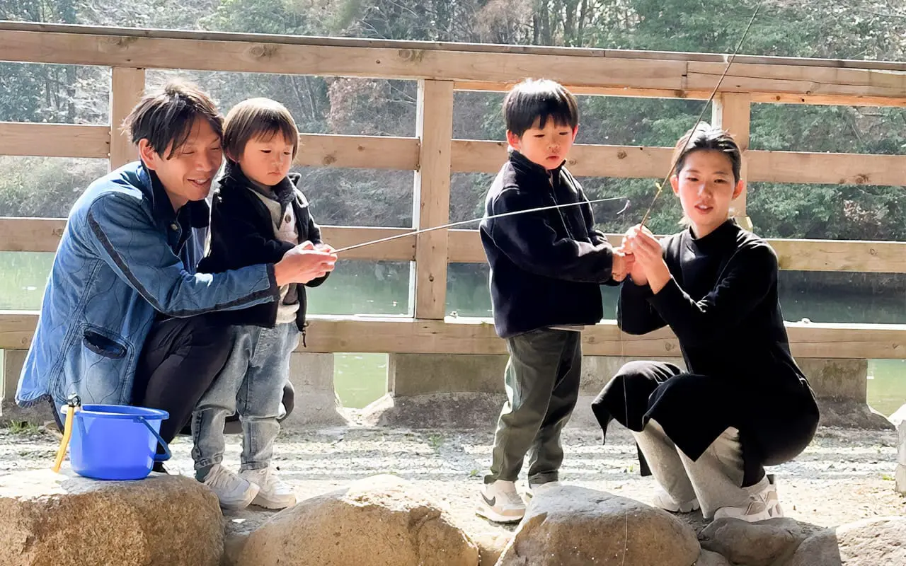 イワナ・ニジマス釣りとバーベキュー