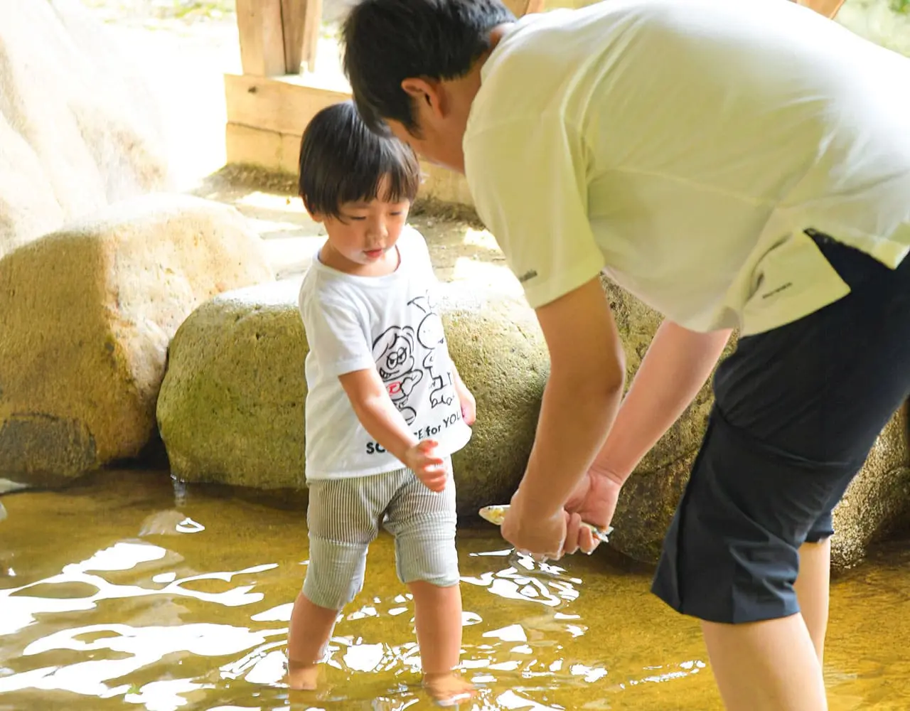 鮎のつかみどりとバーベキュー
